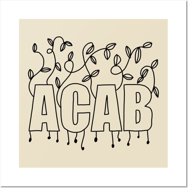 ACAB (black lines) Wall Art by NickiPostsStuff